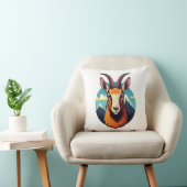 Coussin Illustration d'une tête de chamois (Chaise)