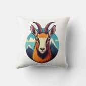 Coussin Illustration d'une tête de chamois (Verso)