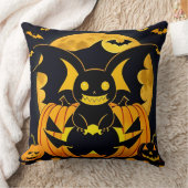 Coussin Illustration effrayante d'Halloween avec citrouill (Couverture)