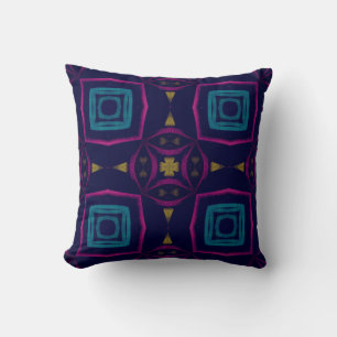 Coussin Illustration en mosaïque colorée. Orna géométrique
