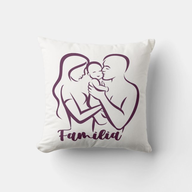 Coussin Illustration familiale Thaillow Pillow (Recto)