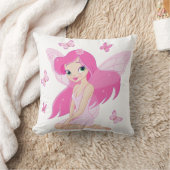 Coussin Illustration Fée Rose Jeu d'oreiller (Couverture)