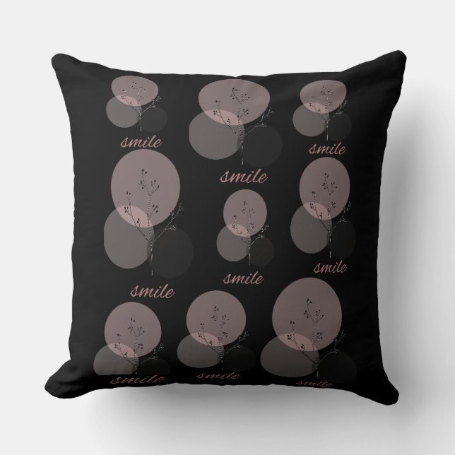 Coussin Illustration florale de printemps moderne texte so (Recto)