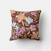 Coussin Illustration florale pastel (Verso)