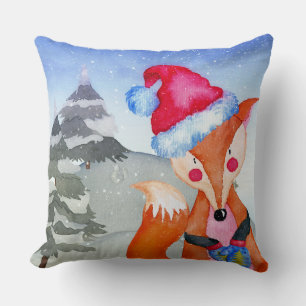 Coussin Illustration Fox Forest Woodland Friends