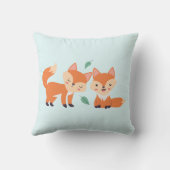 Coussin Illustration graphique des renards orange mignons (Verso)