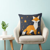 Coussin Illustration graphique d'un renard dans un style g (Chaise)