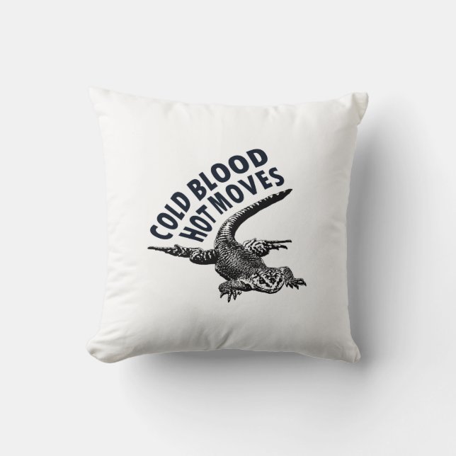 Coussin Illustration graphique Lizard avec phase sarcastiq (Recto)