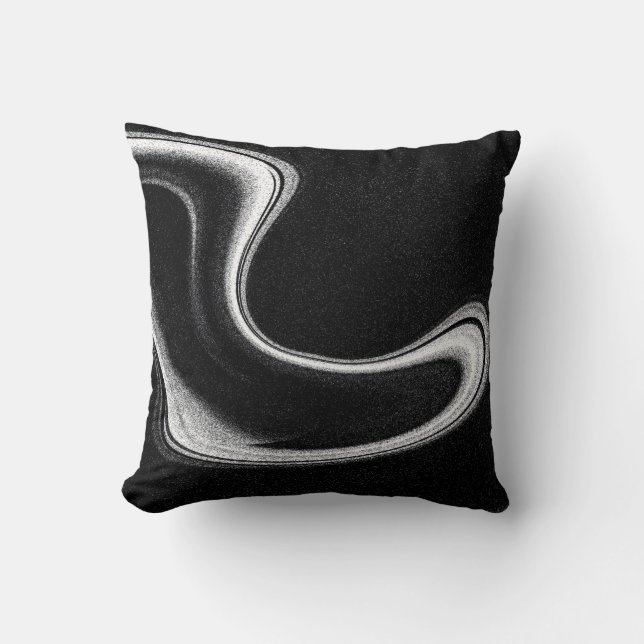 Coussin Illustration grise et noire (Recto)