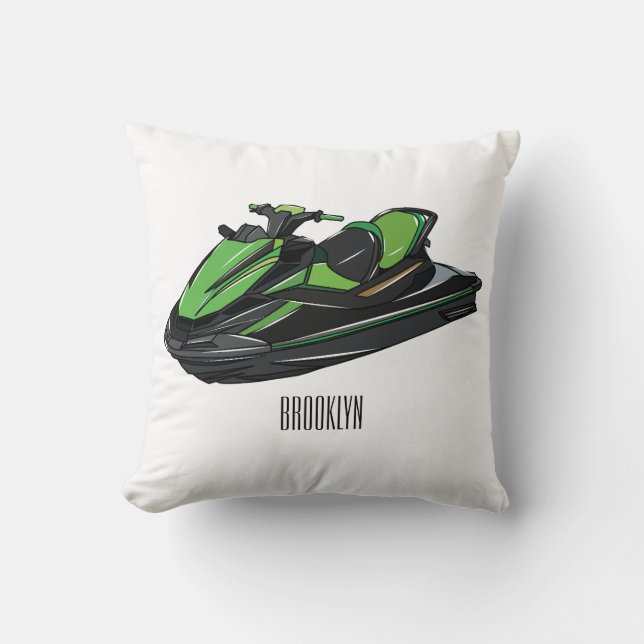 Coussin Illustration Jet ski (Recto)