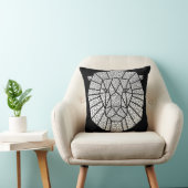Coussin Illustration Lion Abstraite Art (Chaise)