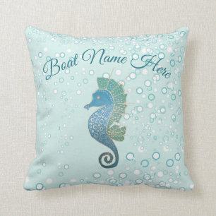 Coussin Illustration lunatique et adorable d'hippocampe
