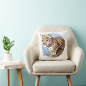 Coussin Illustration mignonne de Jaguar CUB de bébé - (Chaise)