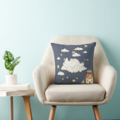 Coussin Illustration mignonne d'ours et d'oiseau dans le c (Chaise)
