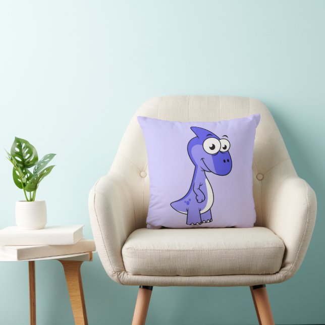 Coussin Illustration Mignonne D'Un Parasaurolophus Dinosau (Chaise)
