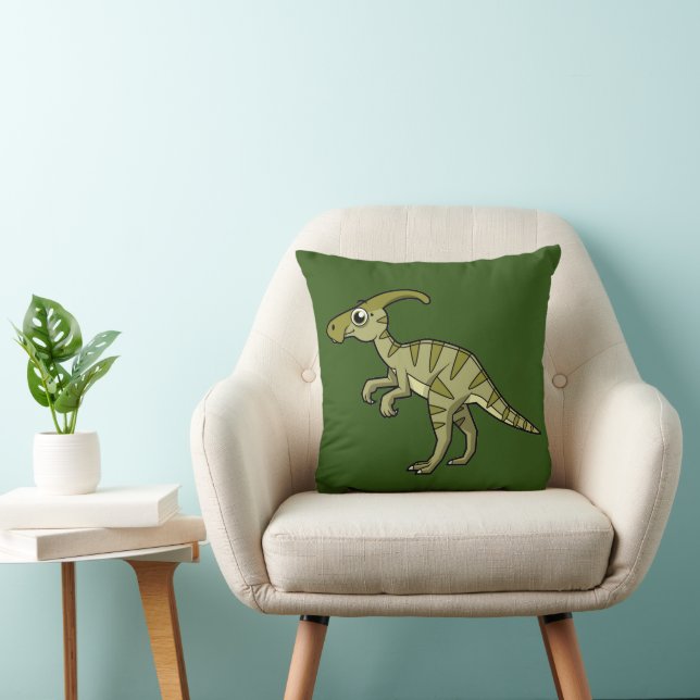 Coussin Illustration Mignonne D'Un Parasaurolophus Dinosau (Chaise)