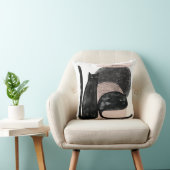 Coussin Illustration minimaliste des chats noirs, art mode (Chaise)