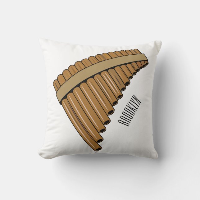 Coussin Illustration Pan flûte / panpipes (Recto)