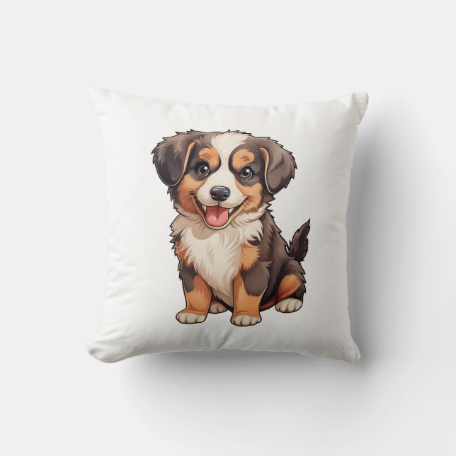 Coussin Illustration pour chien de dessin (Recto)