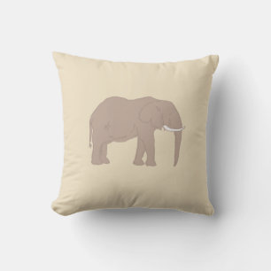Coussin Illustration Safari de peinture d'éléphantJeter le