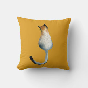 Coussin Illustration Tabby noir et brun