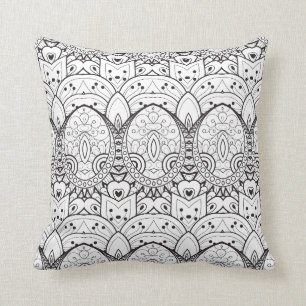 Coussin Illustration tribale inspirée