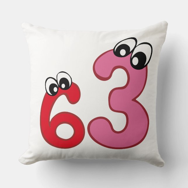 Coussin Illustration vectorielle de dessin animé du numéro (Recto)