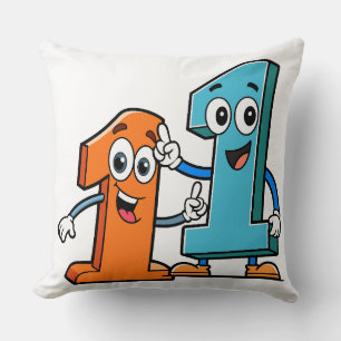 Coussin Illustration vectorielle d'une mascotte de dessin