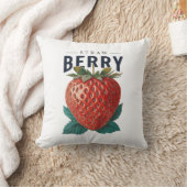 Coussin Illustration Vintage de Fraise (Couverture)