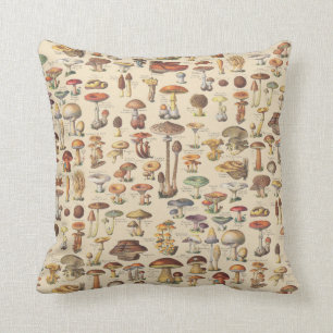 Coussin Illustration vintage des champignons