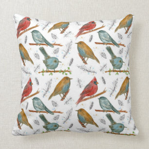 Coussin Illustrations d'aquarelle d'encre de faune