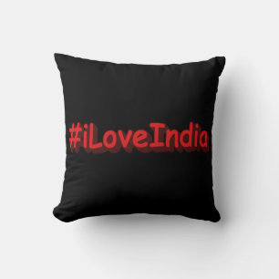 Coussin "#iLoveIndia" Conception sympa. Commandez dès main