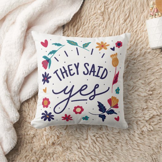 Coussin Ils ont dit oui Engagement (Couverture)