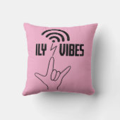 Coussin ILY Vibes - Conception ASL (Verso)