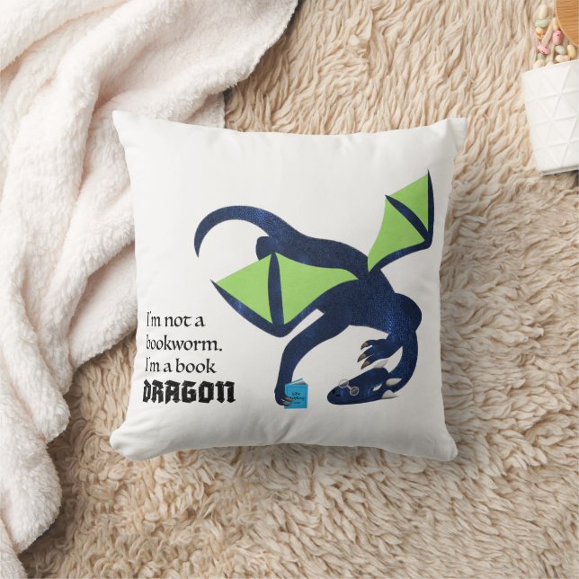 Coussin I'm a book dragon (Couverture)