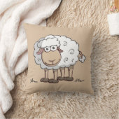 Coussin Image amusante d'un mouton souriant (Couverture)