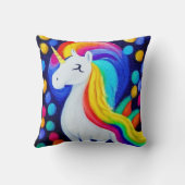 Coussin  Image: colorful unicorn (Verso)