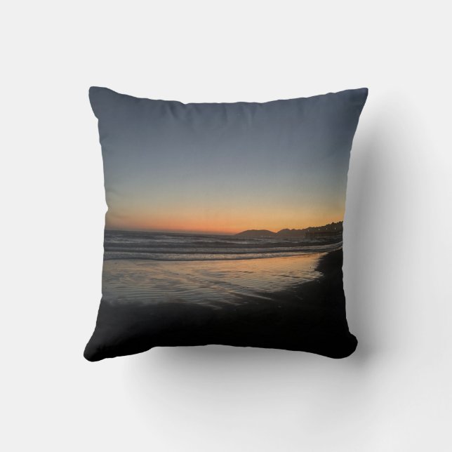Coussin Image De Dusk Jusqu'À La Lumière Du Jour À La Plag (Verso)