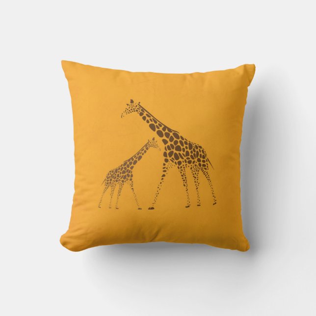 Coussin Image de girafe d'animal sauvage (Recto)