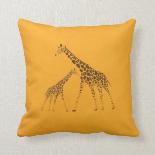 Coussin Image de girafe d'animal sauvage