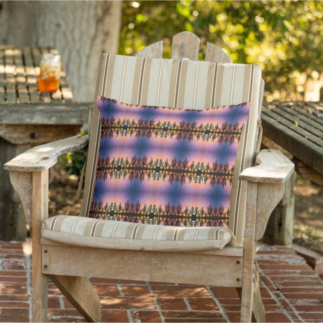 Coussin Image de lever de soleil sur le paysage désertique (Chaise)