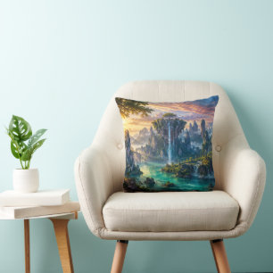 Coussin Image de paysage naturel personnalisé carré