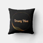 Coussin Image et texte personnalisés de lune rêveuse (Verso)