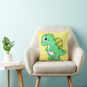 Coussin Image Mignonne D'Un Spinosaure.
