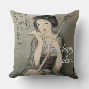 Coussin Image personnalisée Vintage esthétique japonaise K