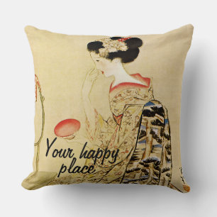 Coussin Image personnalisée Vintage esthétique japonaise K