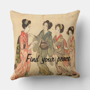 Coussin Image personnalisée Vintage esthétique japonaise K