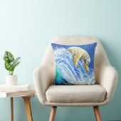 Coussin Image: Polar bear in the sea. (Chaise)