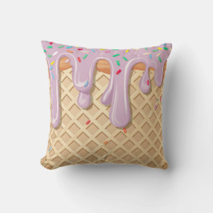 Coussin Imaginaire à saupoudrer de crème glacée Lavender