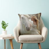 Coussin Imaginaire cheval et fille (Chaise)